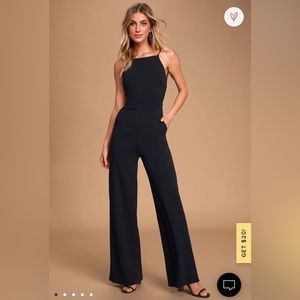 NWOT LULUS Something to Behold Black Jumpsuit